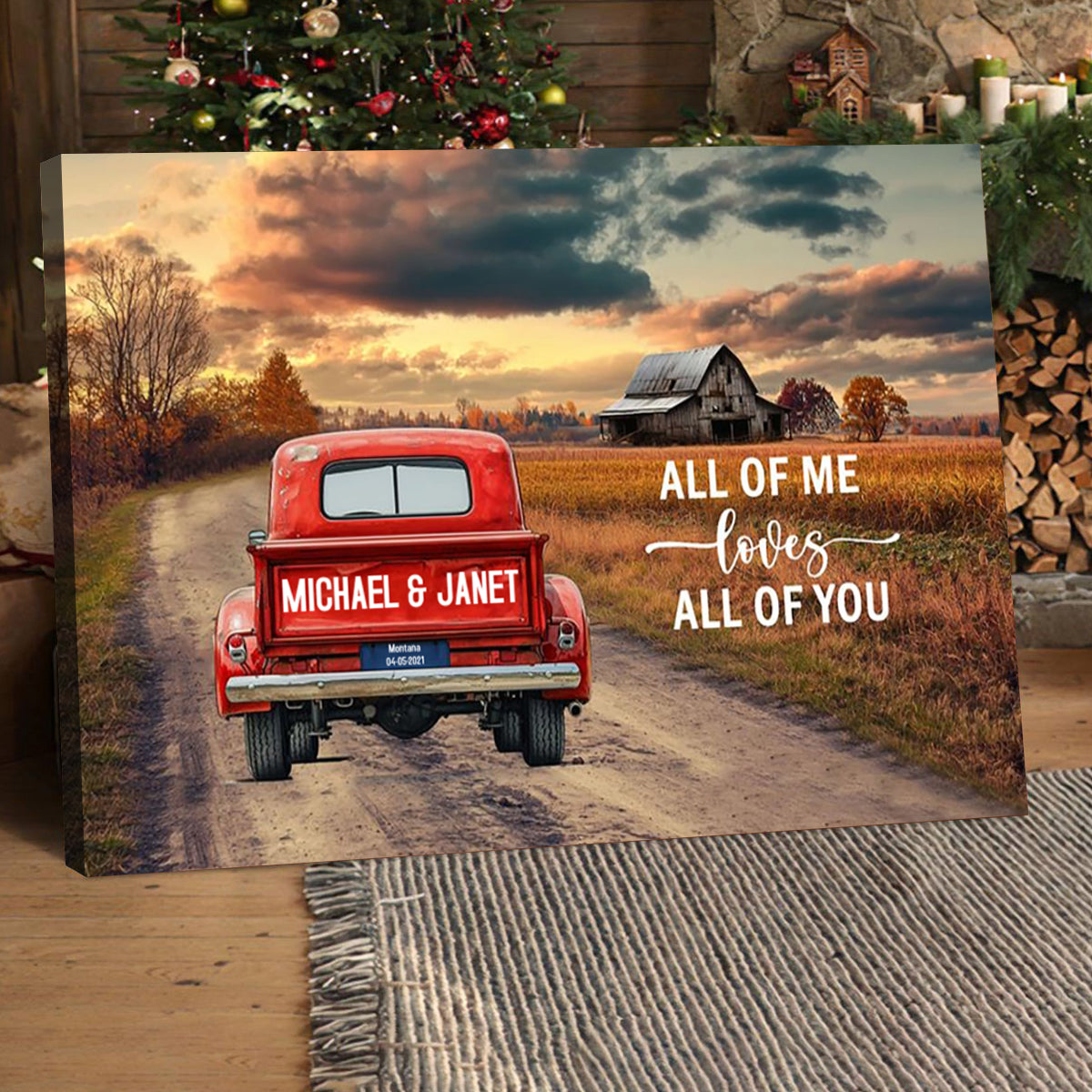 All Of Me Loves All Of You Personalized Canvas Print Wall Art