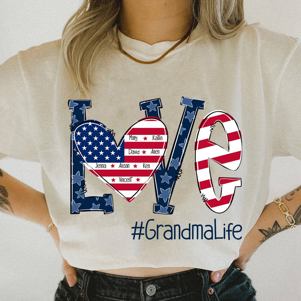 Personalized Love Grandmalife Pure Cotton T-Shirt