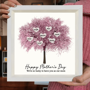 Personalized Family Tree Of Life With Heart Names For Mother's Day