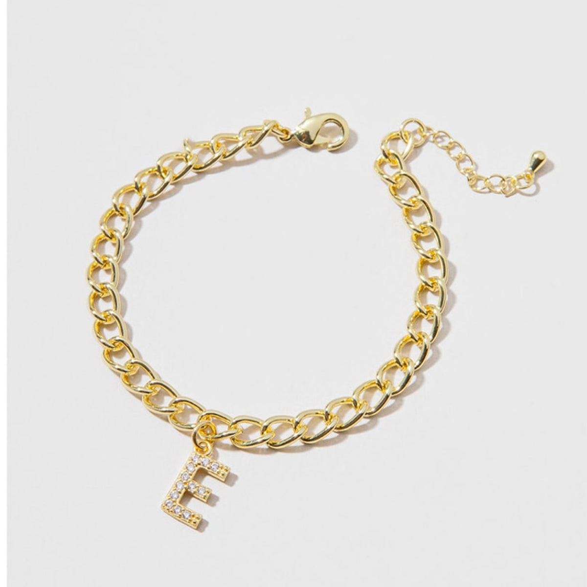 Curb link Initial Anklet