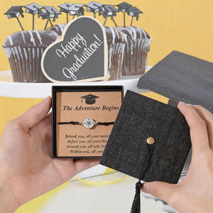 Graduation Gift For Him/Her | Bracelet in Cap Gift Box & Quote Card