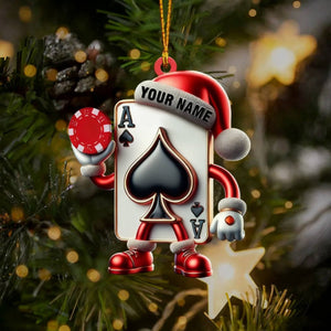 Personalized Poker Home Christmas Ornament