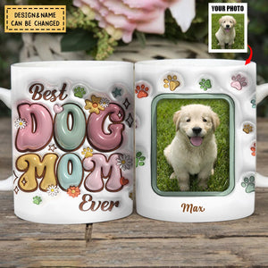 Custom Photo Best Dog Mom Ever-Personalized Mug