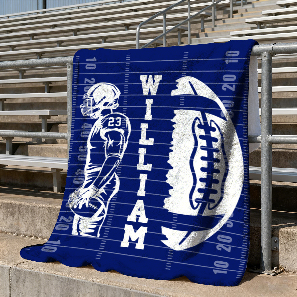 Custom Football Blanket With Name And Number