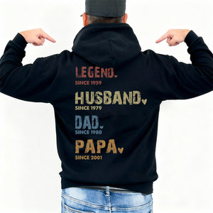 Personalized Birthday Gifts For Dad, Grandpa - Generations Of Love In One Heart Pure cotton hoodie