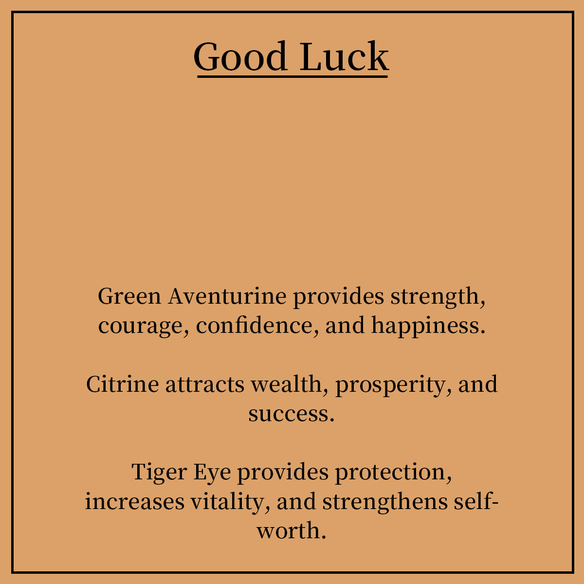 Personalized GOOD LUCK crystal chip bottle.  Lucky charm.  Crystals for new beginnings, exams, interview