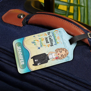 Personalized Luggage Tag - Just A Girl Boy Who Loves Traveling - Birthday Gift For Friends, Vacation Lovers