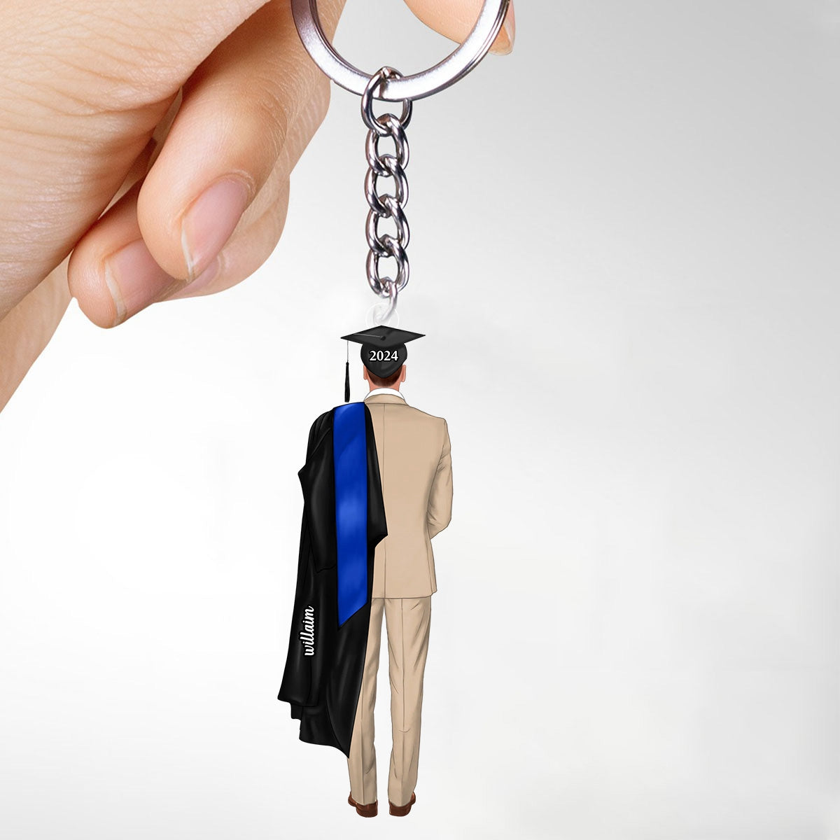 Graduation Gift Personalized back view Acrylic Keychain