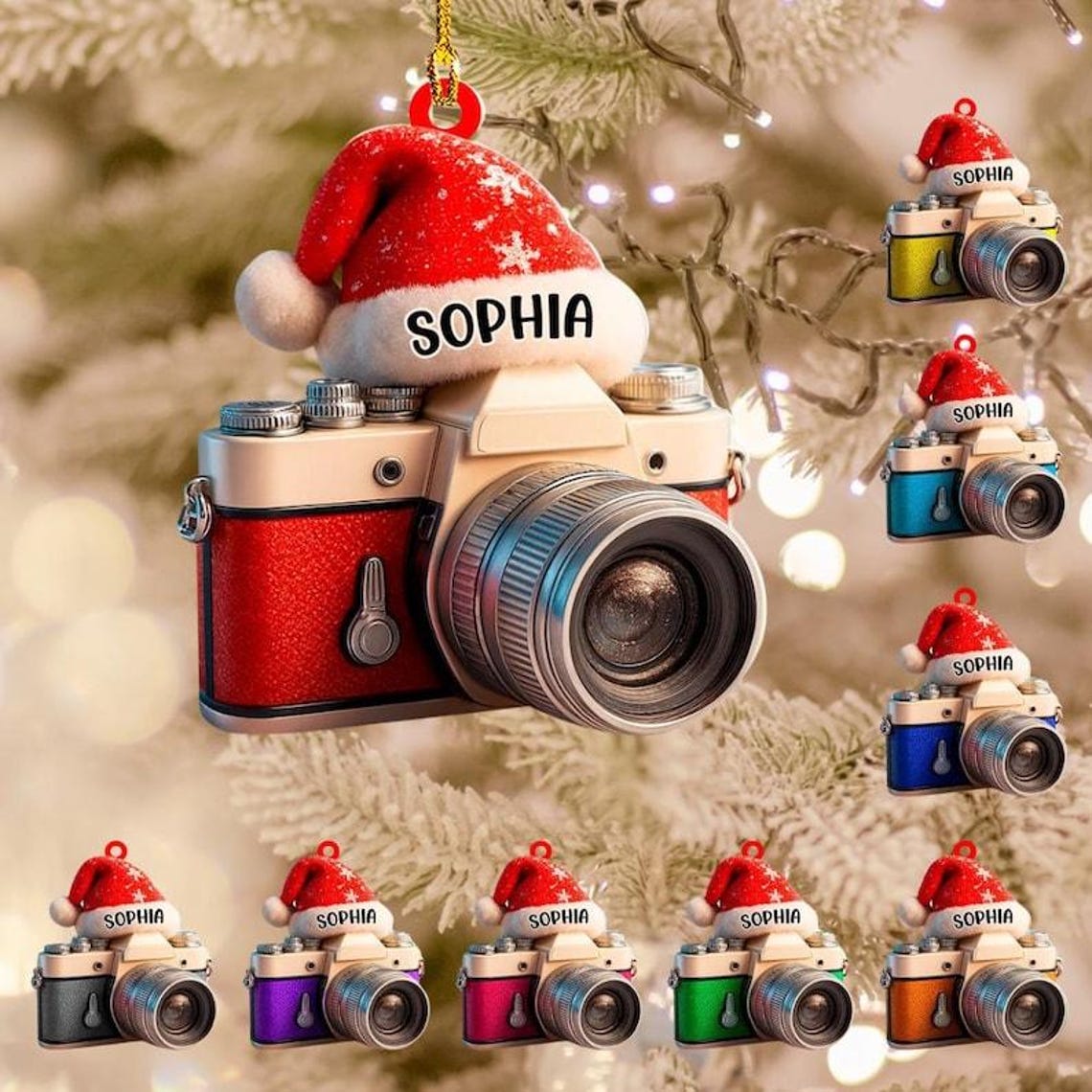 Personalized Camera Christmas Ornament Photographer Gift
