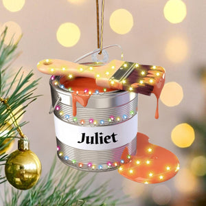 Personalized Painter Christmas Ornament, Gift for Artists