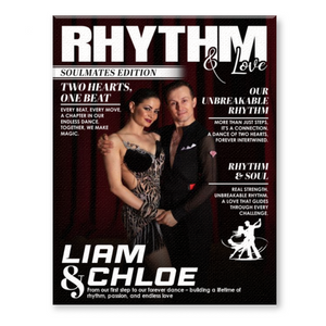 Personalized Dancer Couple Magazine Cover Canvas, Dance Soulmates Keepsake, Ballroom Dancer Gift,Couple Gift Ideas