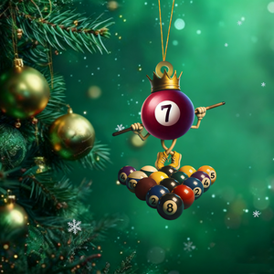 Personalized Kings Of Billiards Christmas Ornament