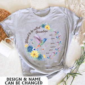 Personalized Blessed Grandma Pure cotton T-shirt