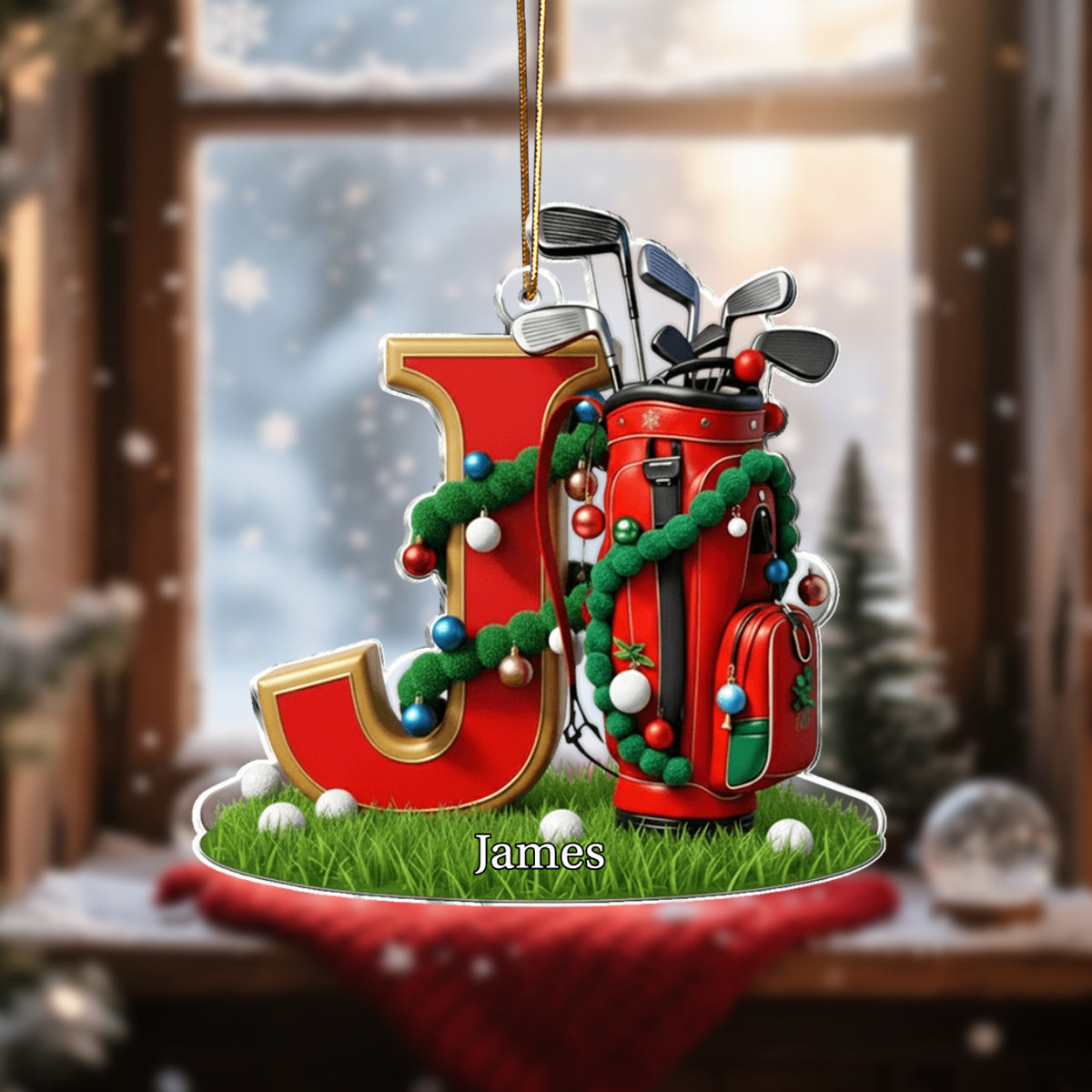 Christmas Gift, Decoration For Golf Lovers - Personalized Golf Ornament
