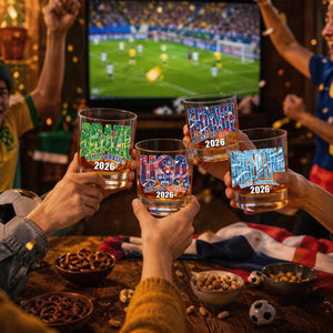 Rep Your Nation – Personalized 2026 Soccer Country Whiskey Glass
