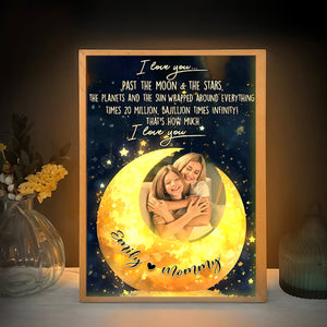 Personalized  I Love You Past The Moon Canvas