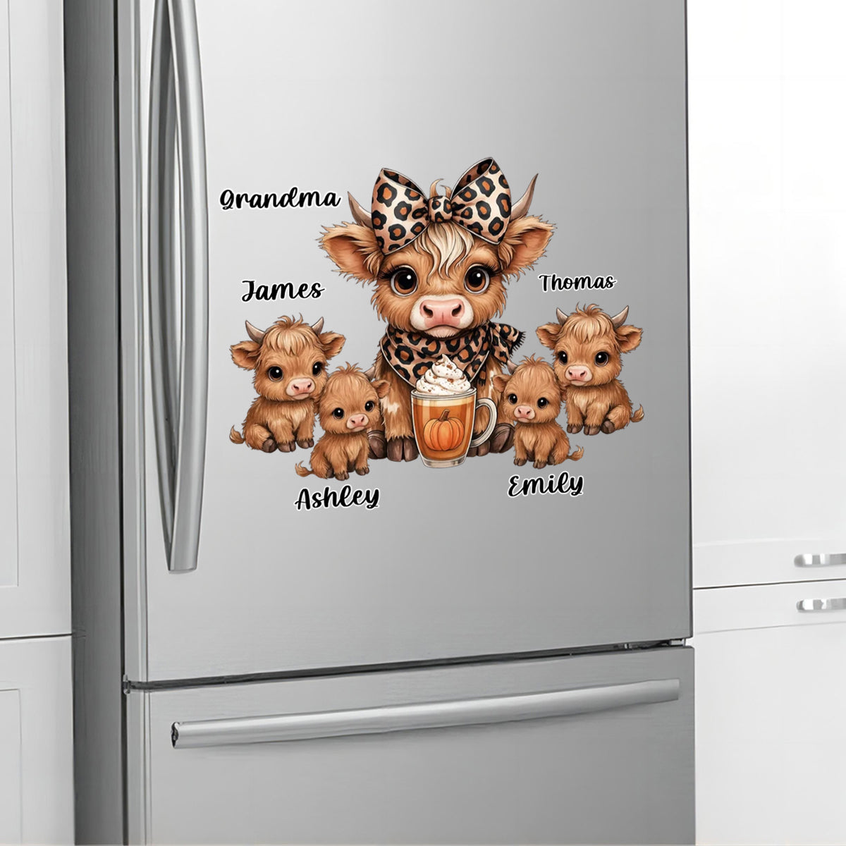 This Mama Grandma Loves Her Herds – Personalized Highland Cow Family Decal