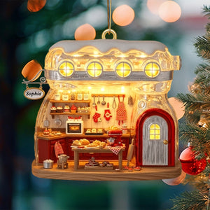 Baking Mixer Cozy House Personalized Baking Ornament