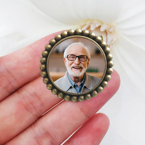 Personalized Boutonniere Charm Lapel Pin Memorial Tie Clip