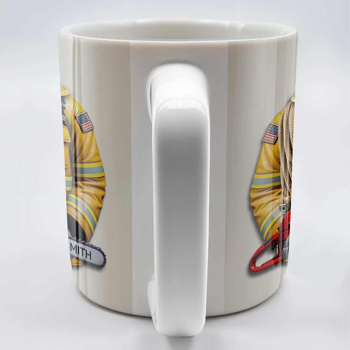 Personalized Firefighter Gear and Helmet Design, Personalized Custom Coffee Mug