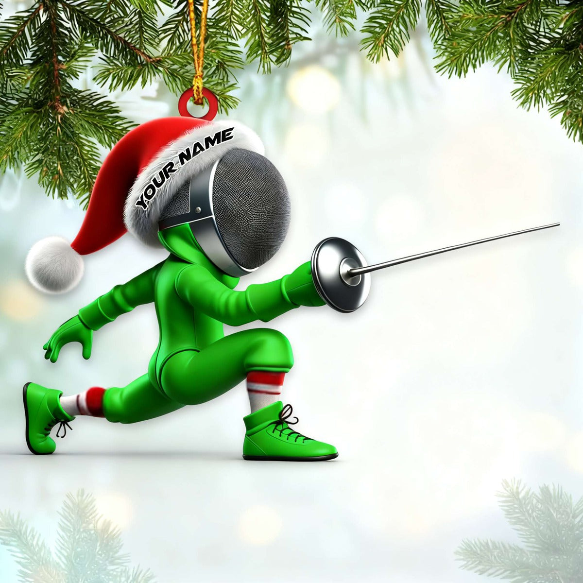 Personalized Fencing Christmas Ornament Fencing Lover Christmas Gift