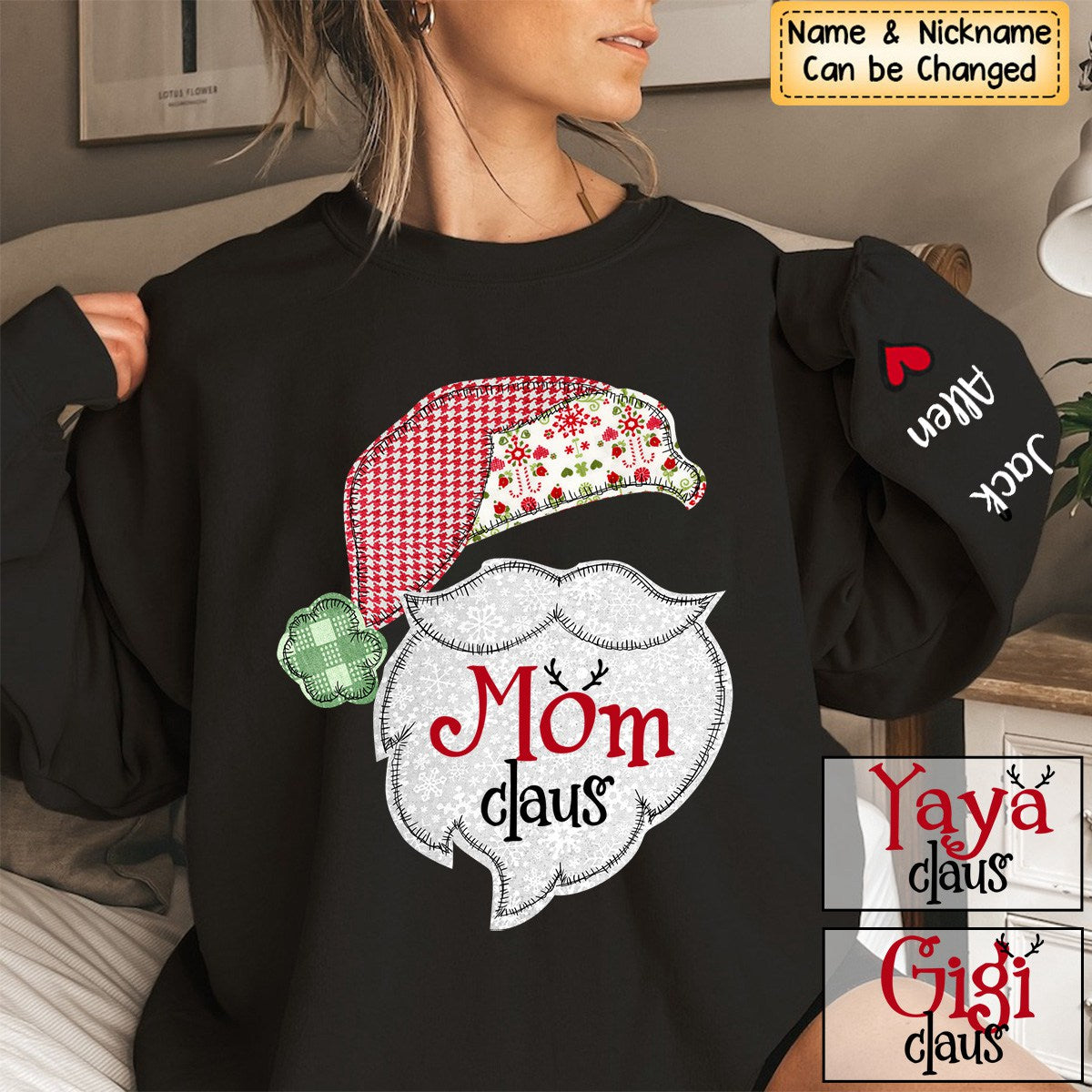 Mimi Claus Christmas With Grandkids Personalized Sweatshirt