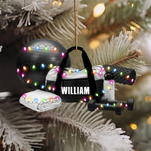 Personalized Fitness Workout Ornament, Gift For Body Builder