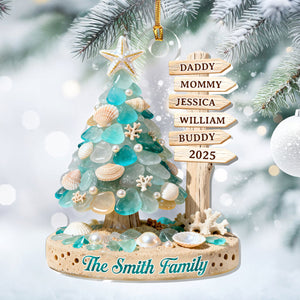 Seaside Christmas Harmony - Personalized 1-Layer Acrylic Ornament