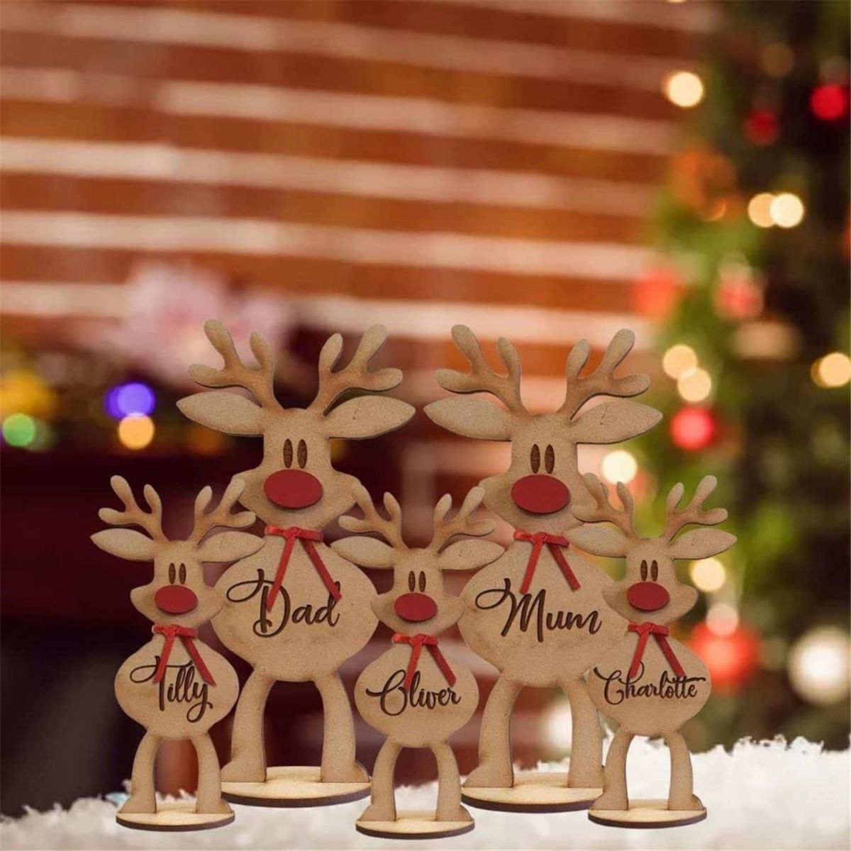 Personalized Freestanding Reindeer Table Decoration