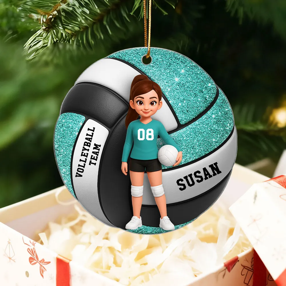 Volleyball Girl - Personalized Acrylic Ornament