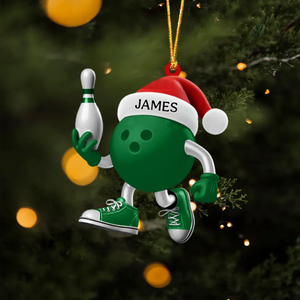 Personalized Cute Bowling Ornament Christmas Gift for Bowling Lover