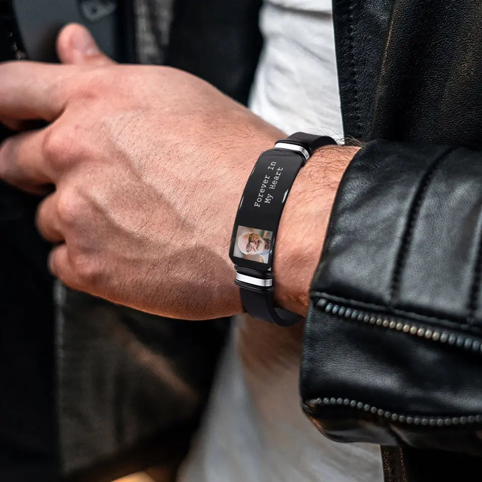 I Will Carry You With Me Until I See You Again - Custom Photo Bracelet, Sympathy Gift