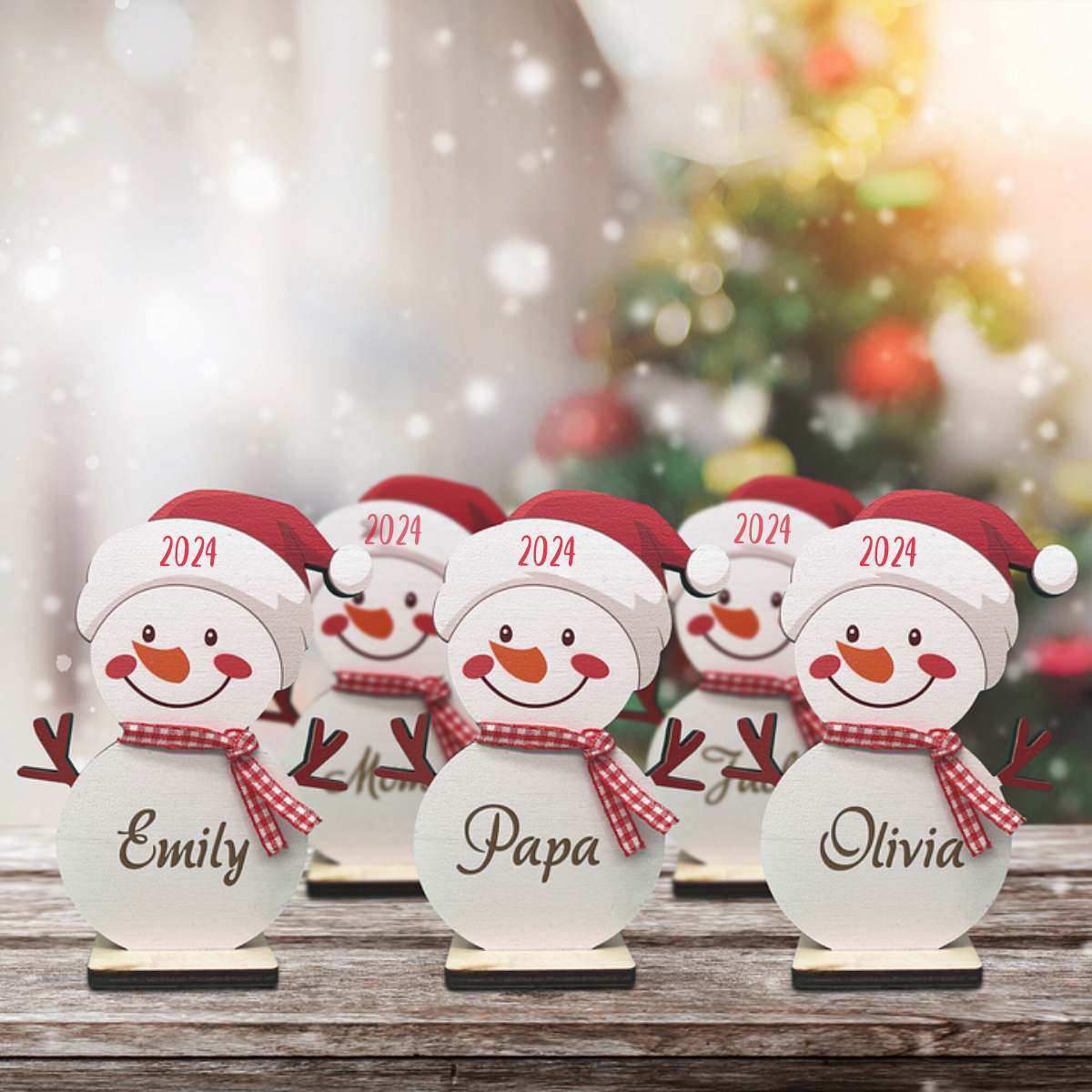 Christmas Is Where Cutest Snowman Of All - Personalized Snowman Table Decoration