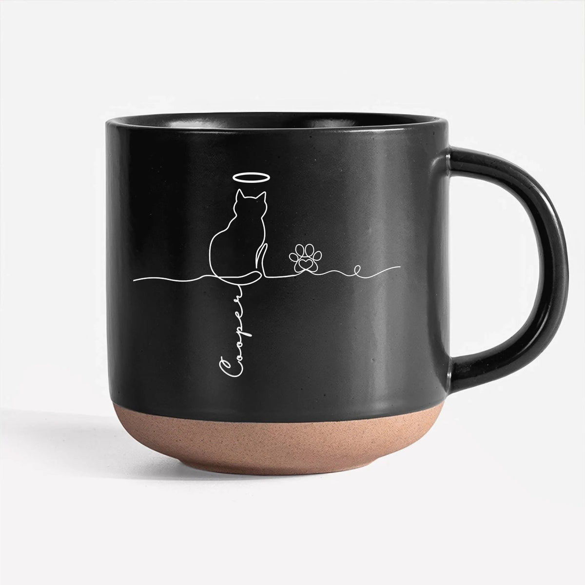 Cute Cats - Personalized Pottery Mug, Gift for Cat Mom/Cat Dad, Cat Lover's Gift