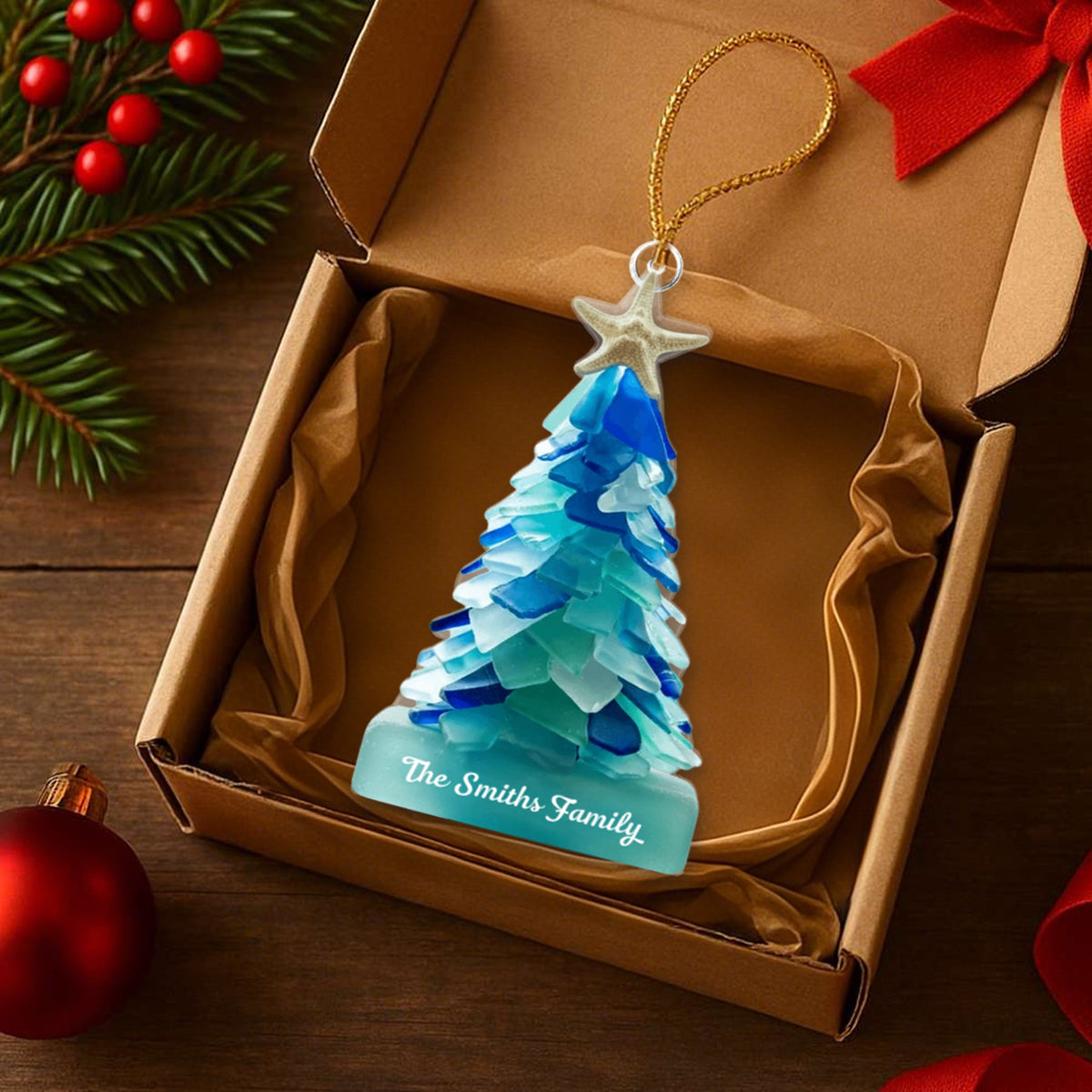 Small Christmas Tree - Personalized Family Ornament