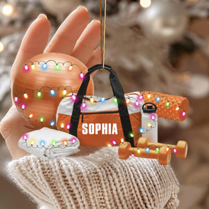 Personalized Fitness Workout Ornament, Gift For Body Builder