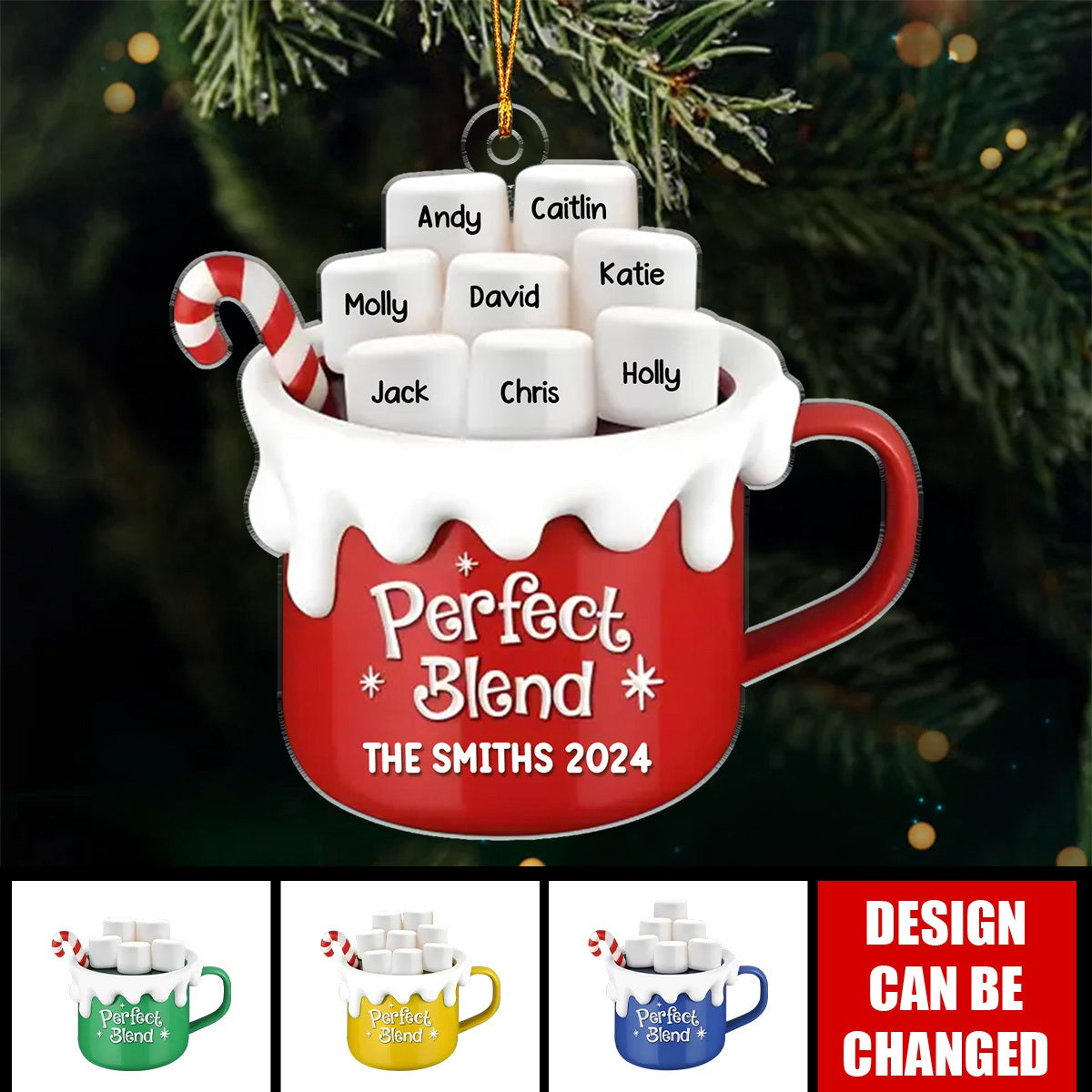 Perfect Blend - Family Personalized Ornament - Christmas Gift For Family Members