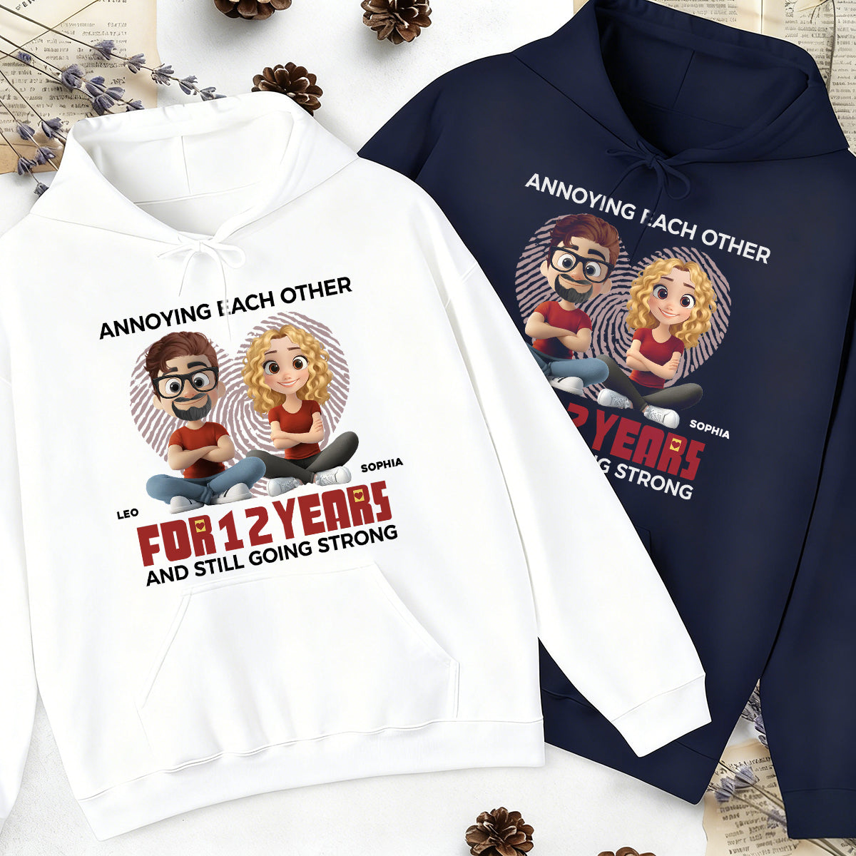 Together, We Make A Perfect Pair - Couple Personalized Pure cotton hoodie