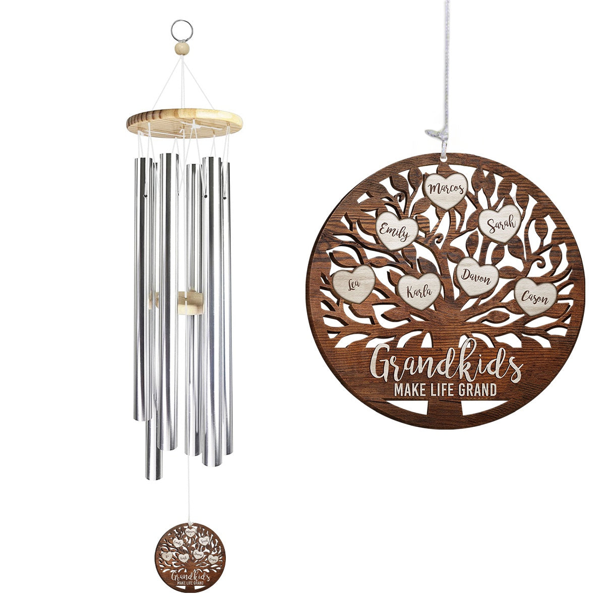 Grandkids Make Life Grand - Personalized Wind Chimes