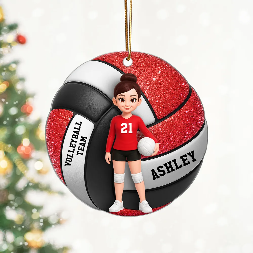 Volleyball Girl - Personalized Acrylic Ornament