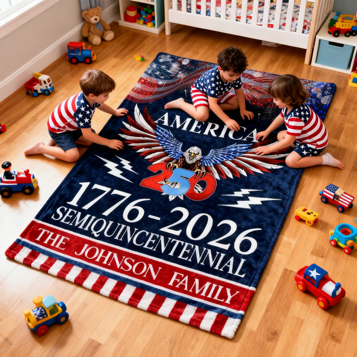 250 Years America Semiquincentennial Personalized Blanket