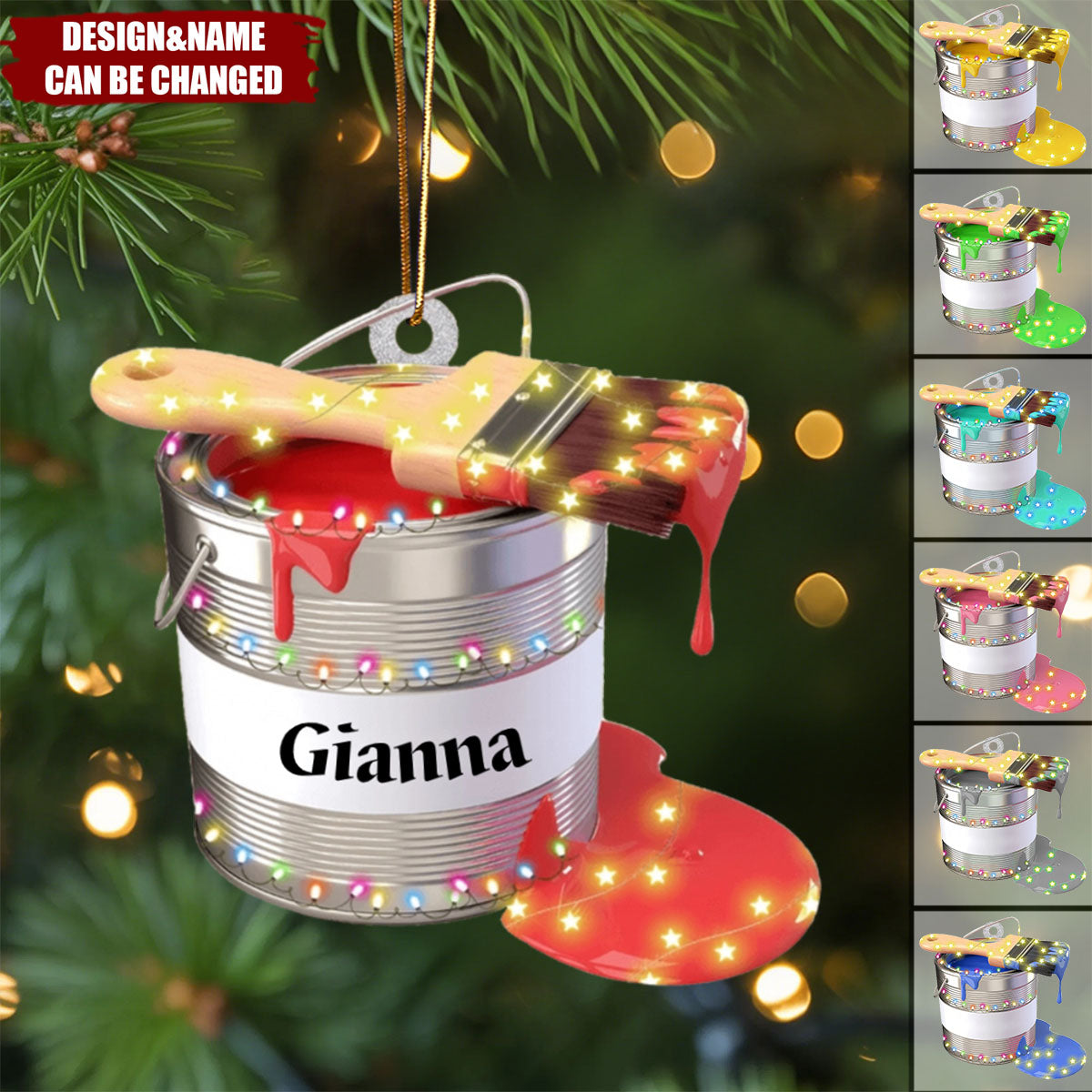 Personalized Painter Christmas Ornament, Gift for Artists