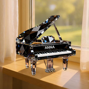 Customized Piano Crystal Effect Acrylic Plaque, Pianist Gift,Personalized Piano Music Theme Decor
