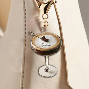 Personalized Espresso Martini Keychain,Cocktail Lover Gift