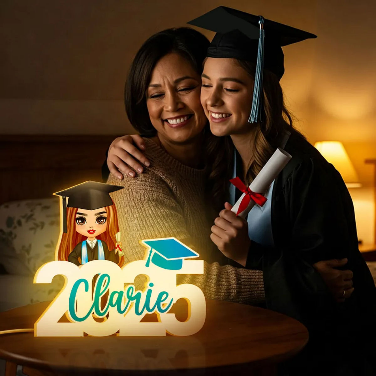 Custom 2025 Graduation Light Box - Personalized New Chapter Night Light Gift
