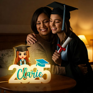 Custom 2025 Graduation Light Box - Personalized New Chapter Night Light Gift