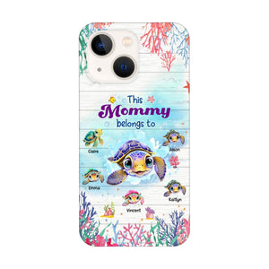 Personalized This Grandma belongs to Cute Ocean Turtles Phone Case