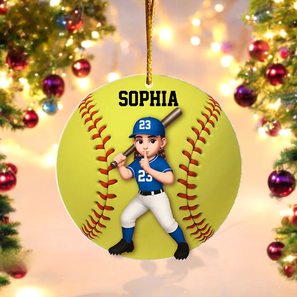 Personalized Baseball Softball Player Ornament Gift For Sport Lover