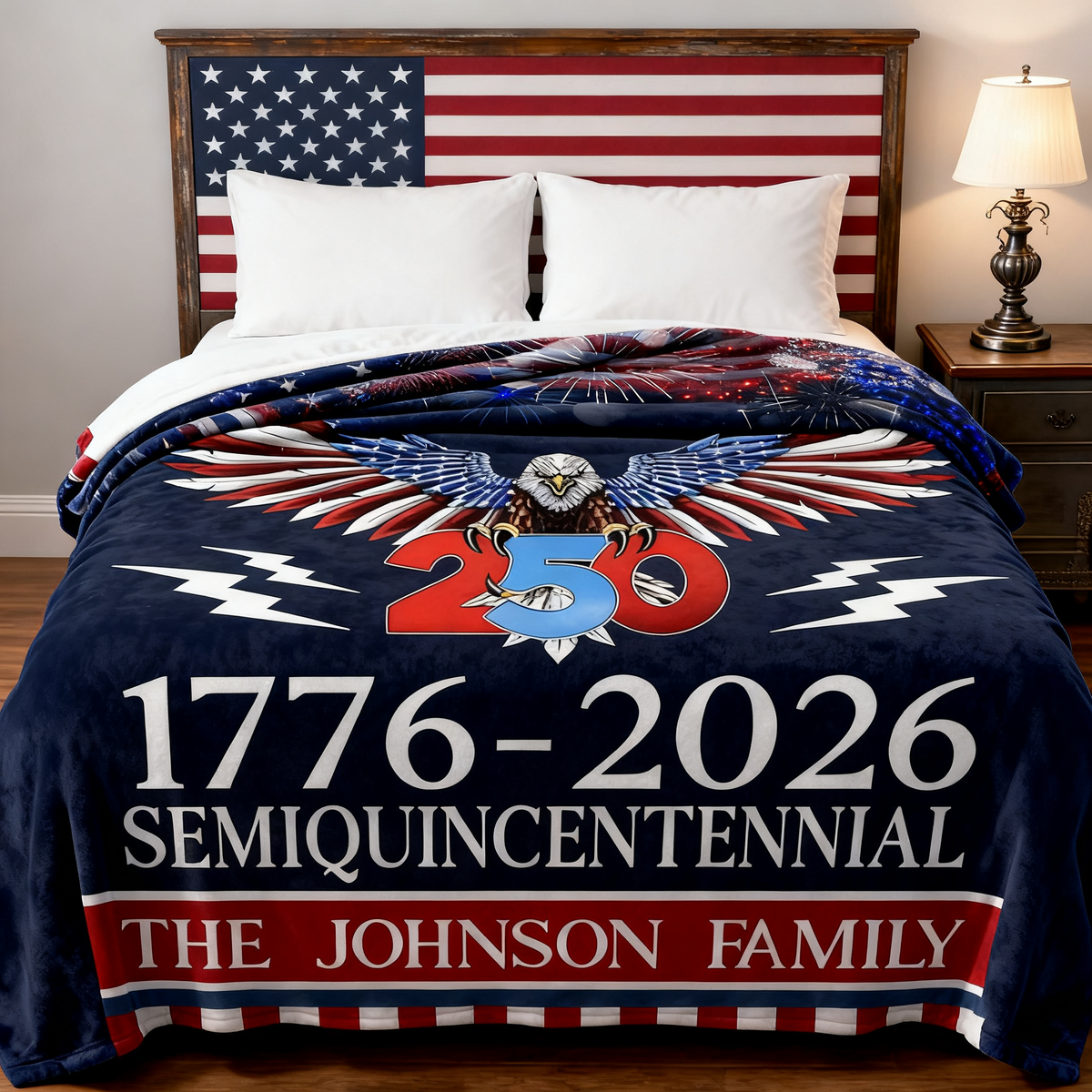 250 Years America Semiquincentennial Personalized Blanket