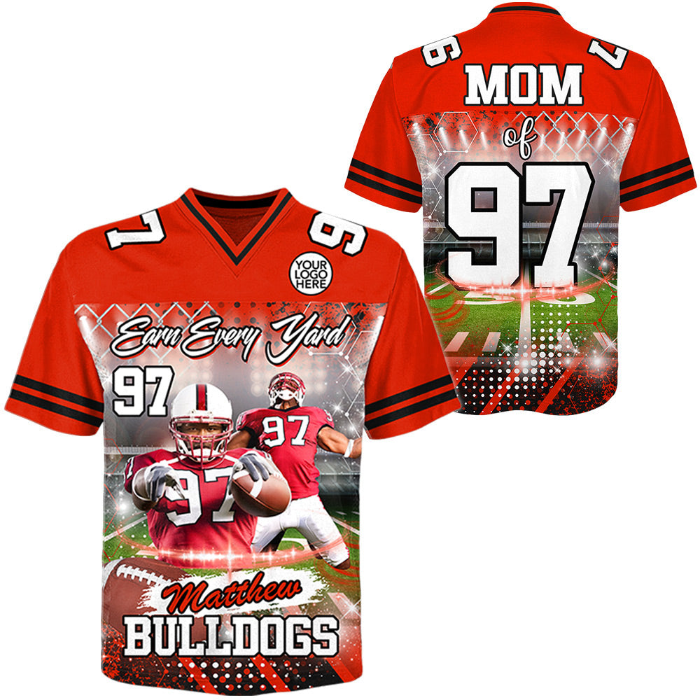 Custom Photo Football Game Day Football Jersey Gift For Football Lovers - Personalized Gift For Football Player